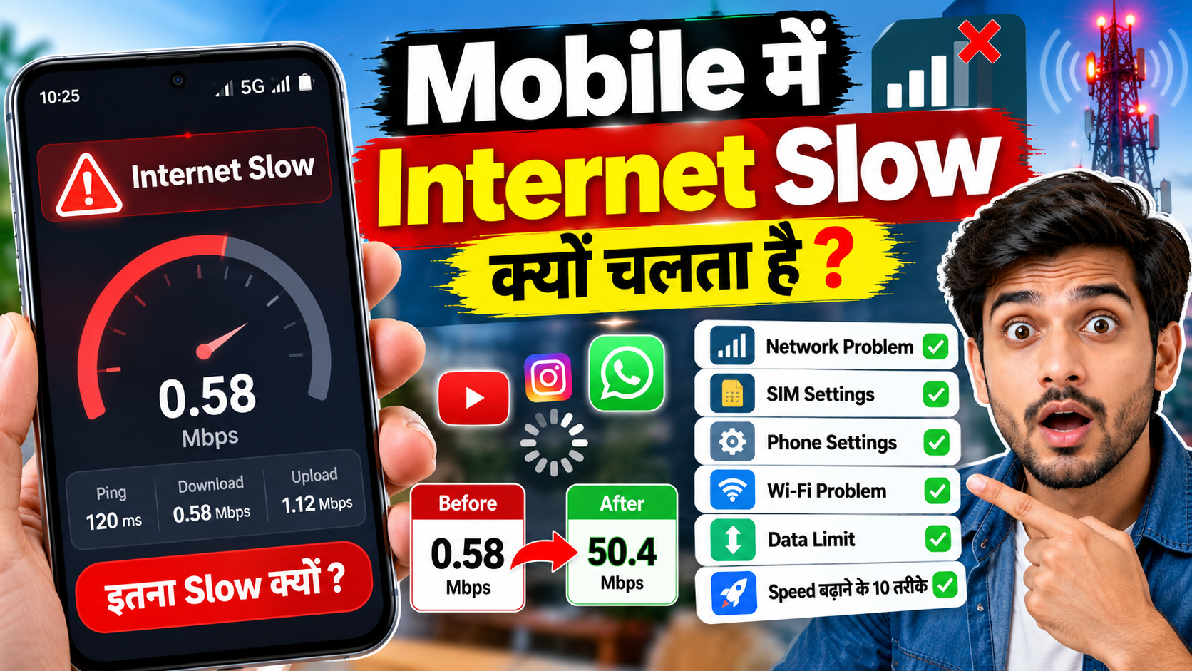 Mobile Internet Slow? Speed कैसे बढ़ाएं?